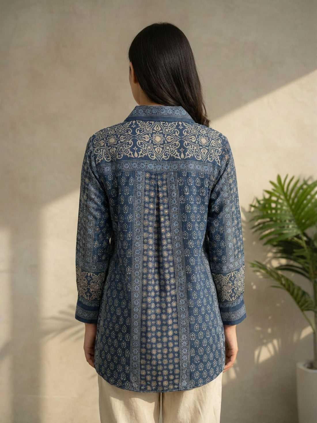 Blue Crepe shirt