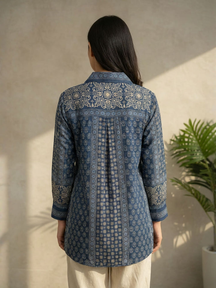 Blue Crepe shirt