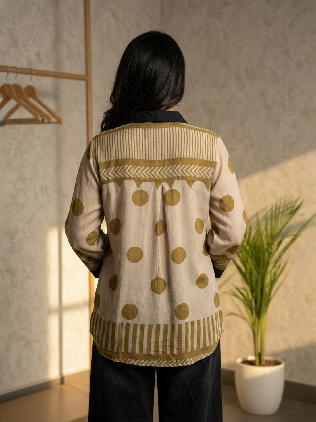 Yellow Crepe shirt
