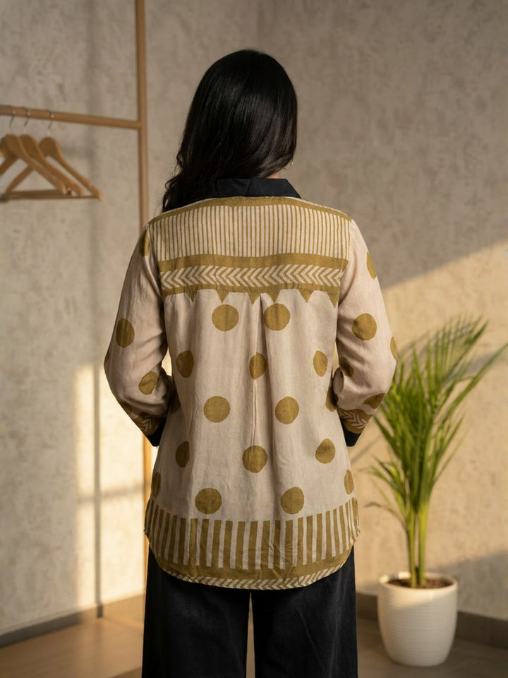Yellow Crepe shirt