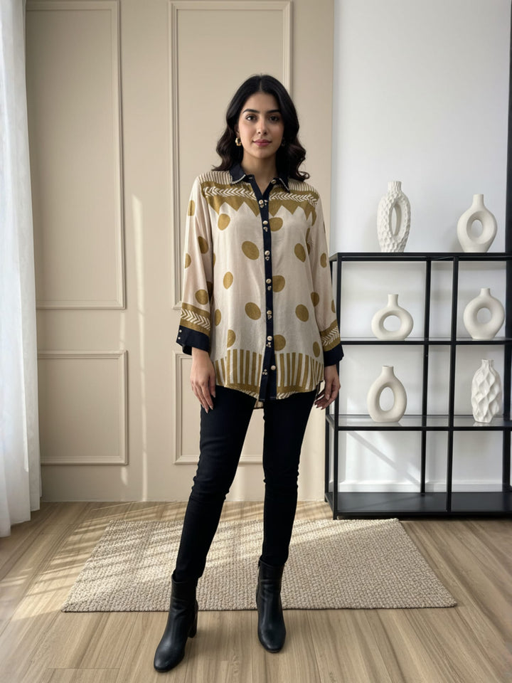 Yellow Crepe shirt