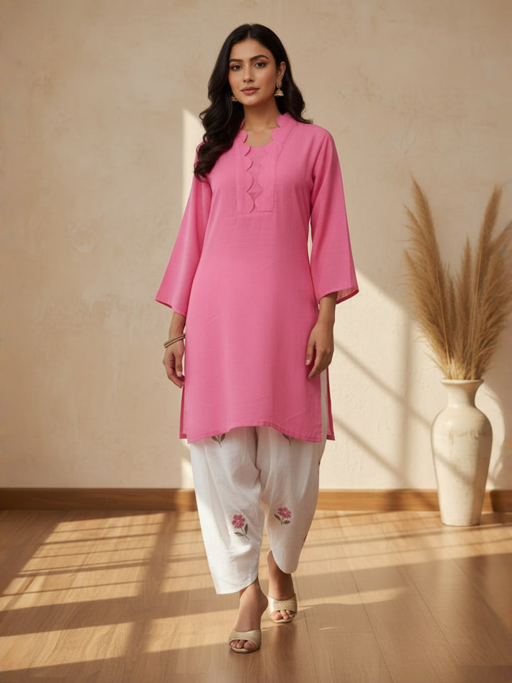 Pink floral Farsi salwar Co-ord