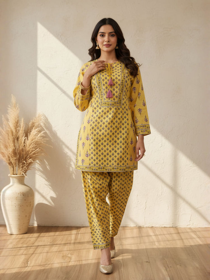 Yellow Farsi salwar dual tone Co-ord