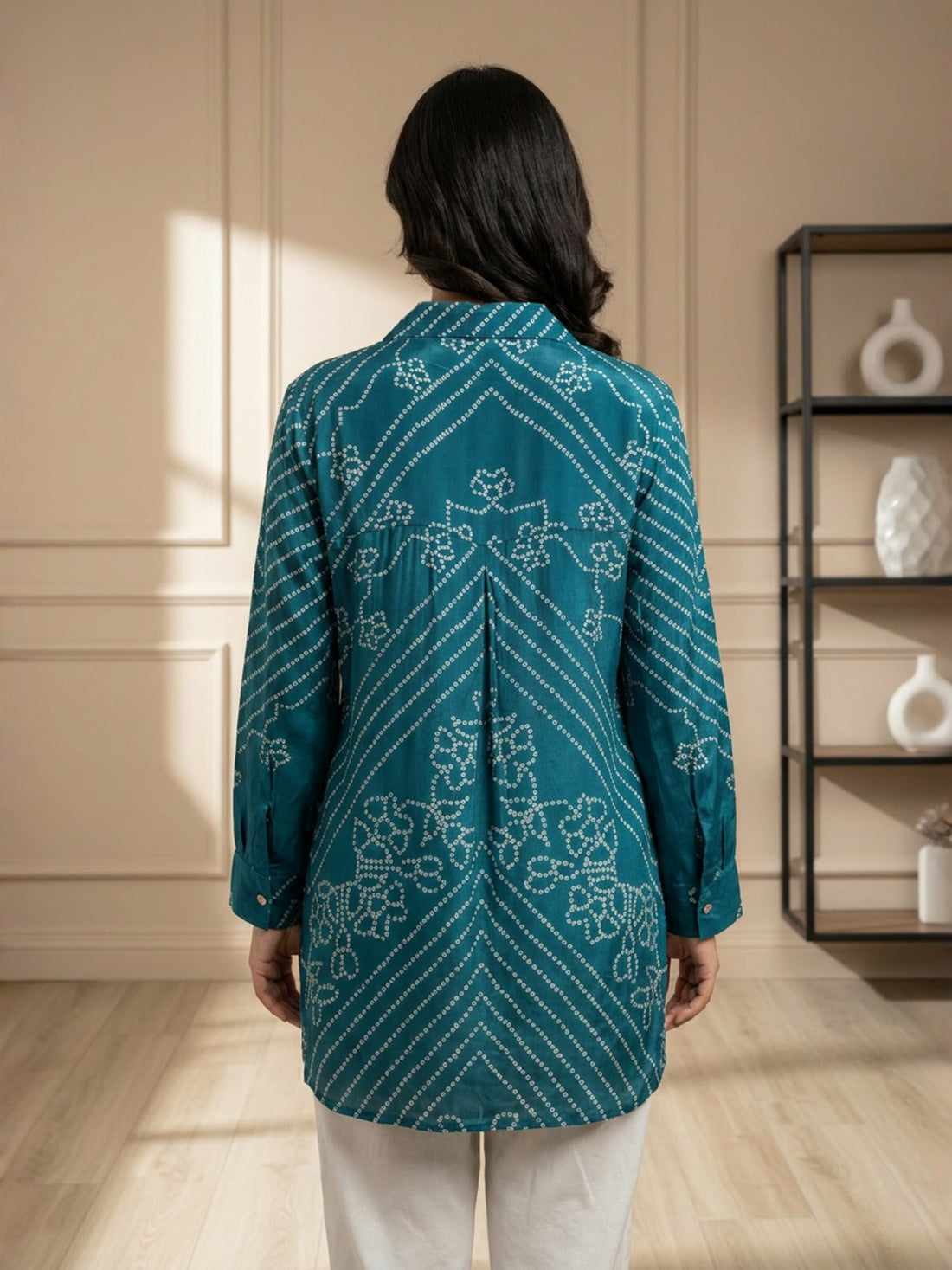 Bandhani Crepe shirt