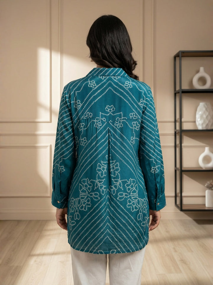 Bandhani Crepe shirt