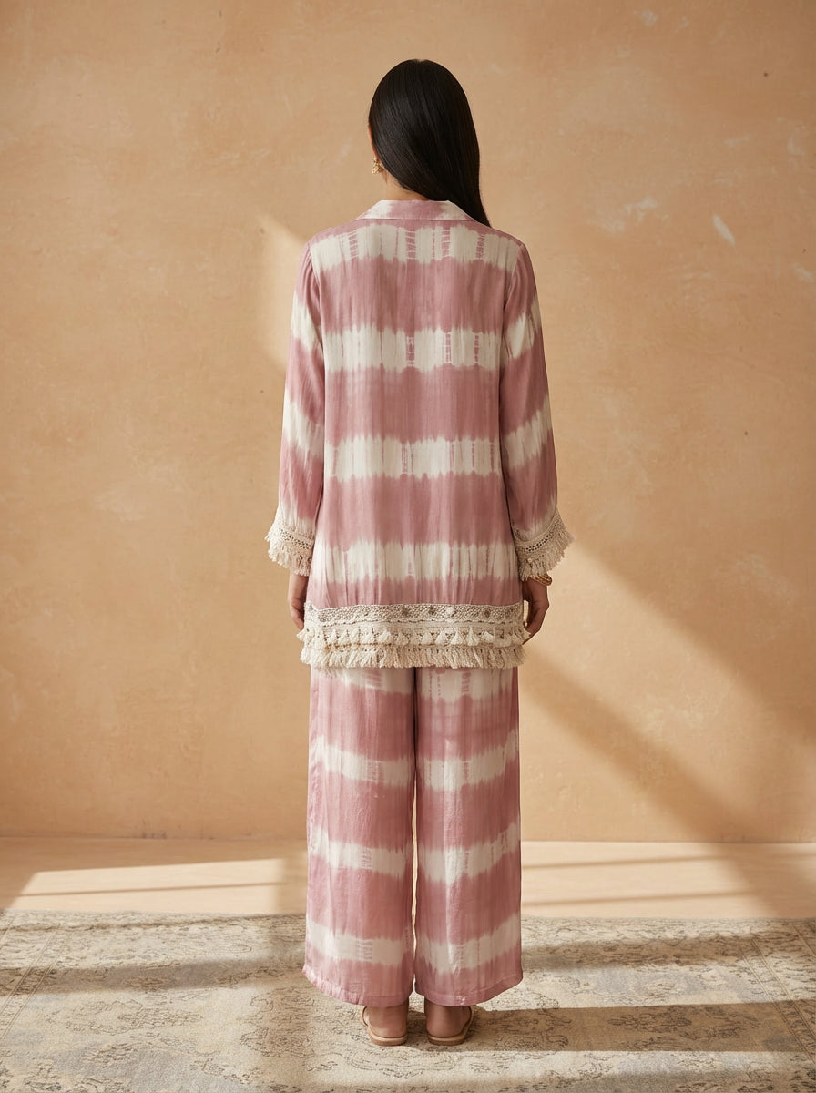 Pink tie die co ord set