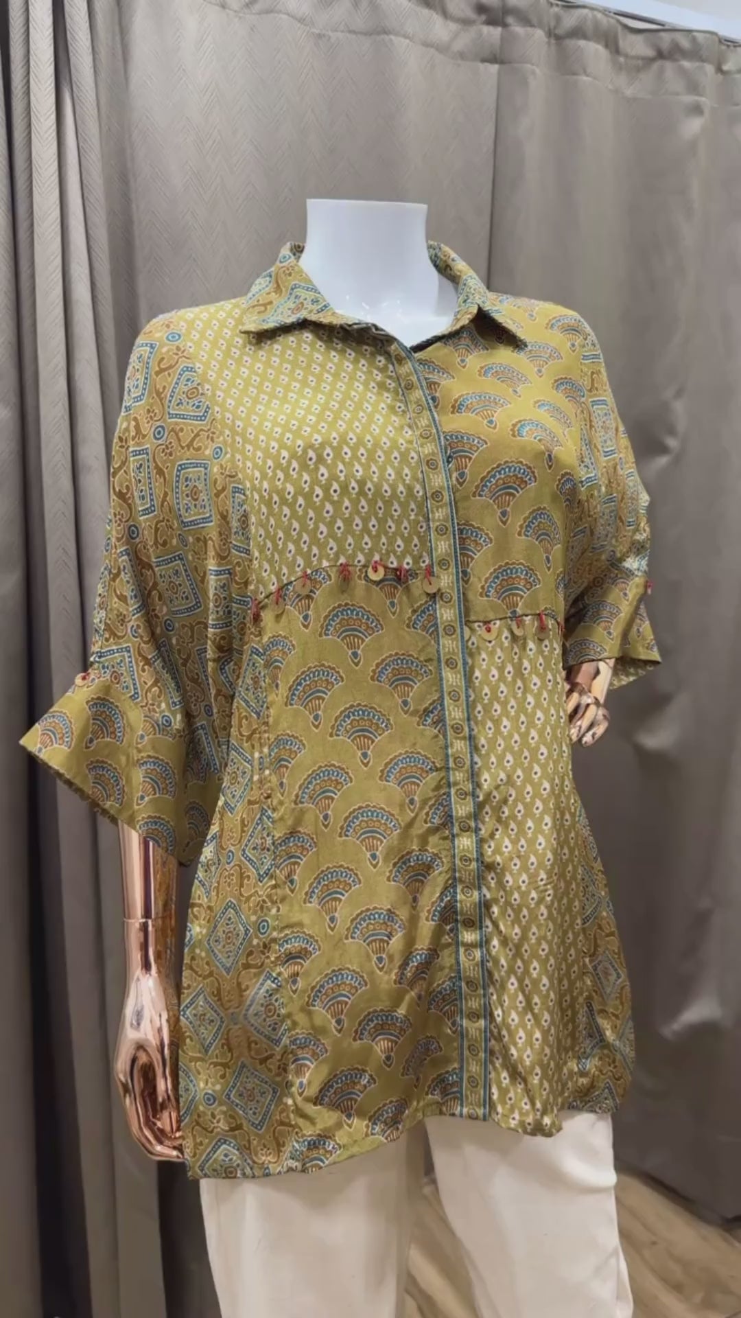 Yellow Crepe shirt