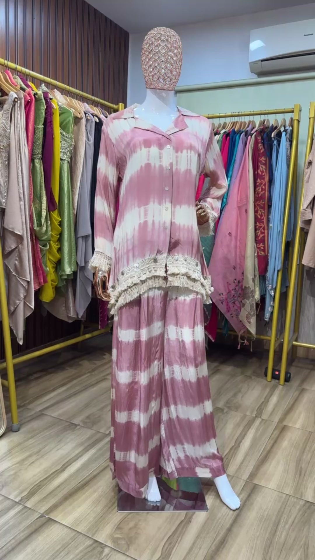 Pink tie die co ord set