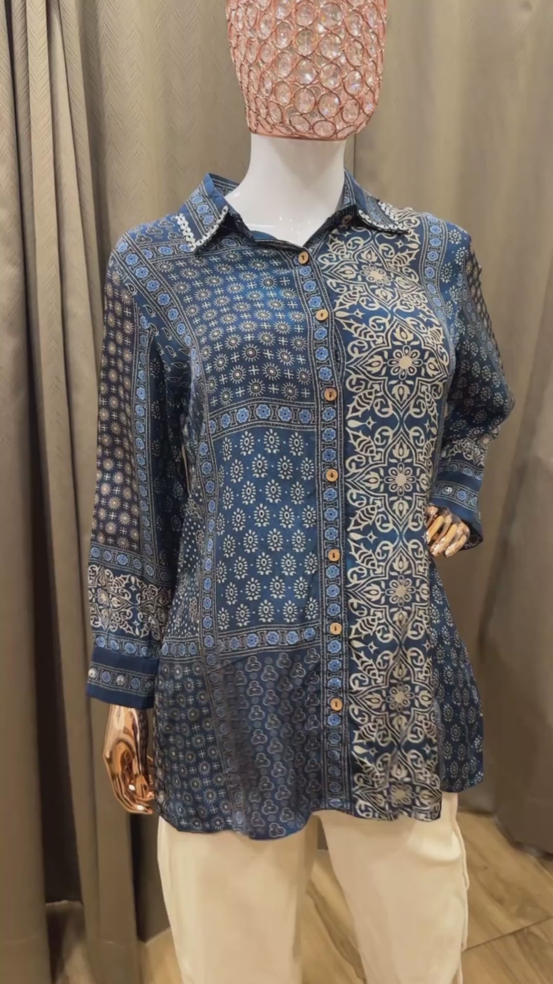 Blue Crepe shirt