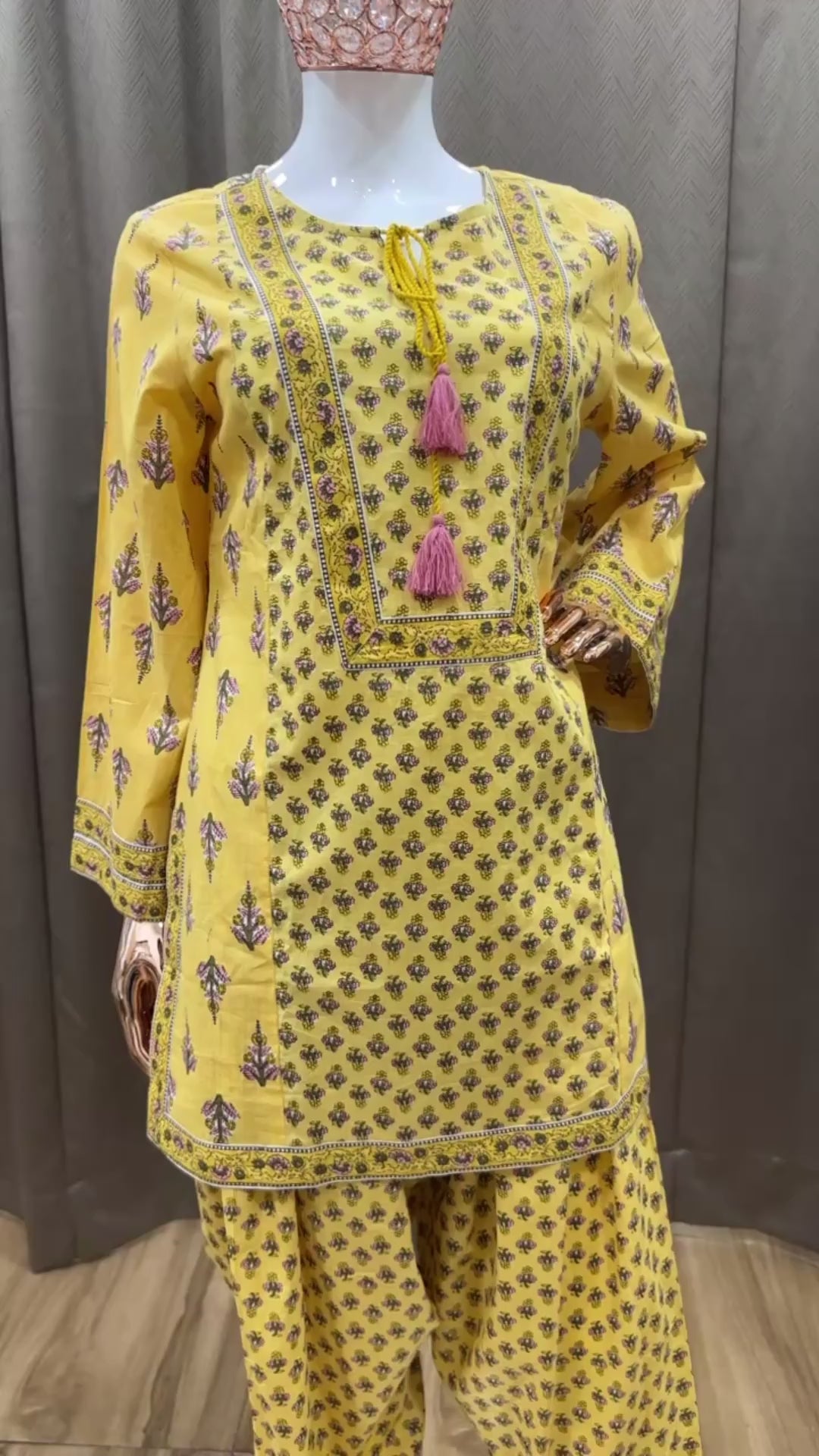 Yellow Farsi salwar dual tone Co-ord