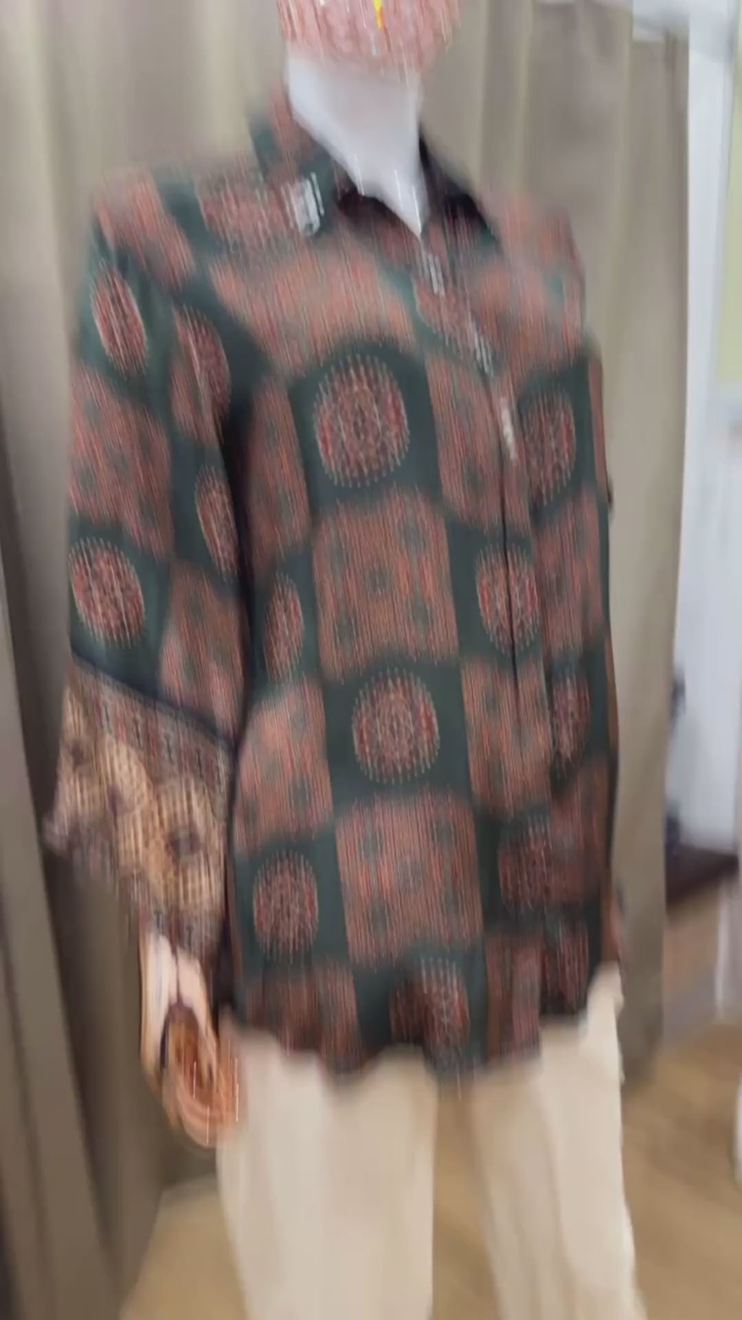 Green Crepe shirt
