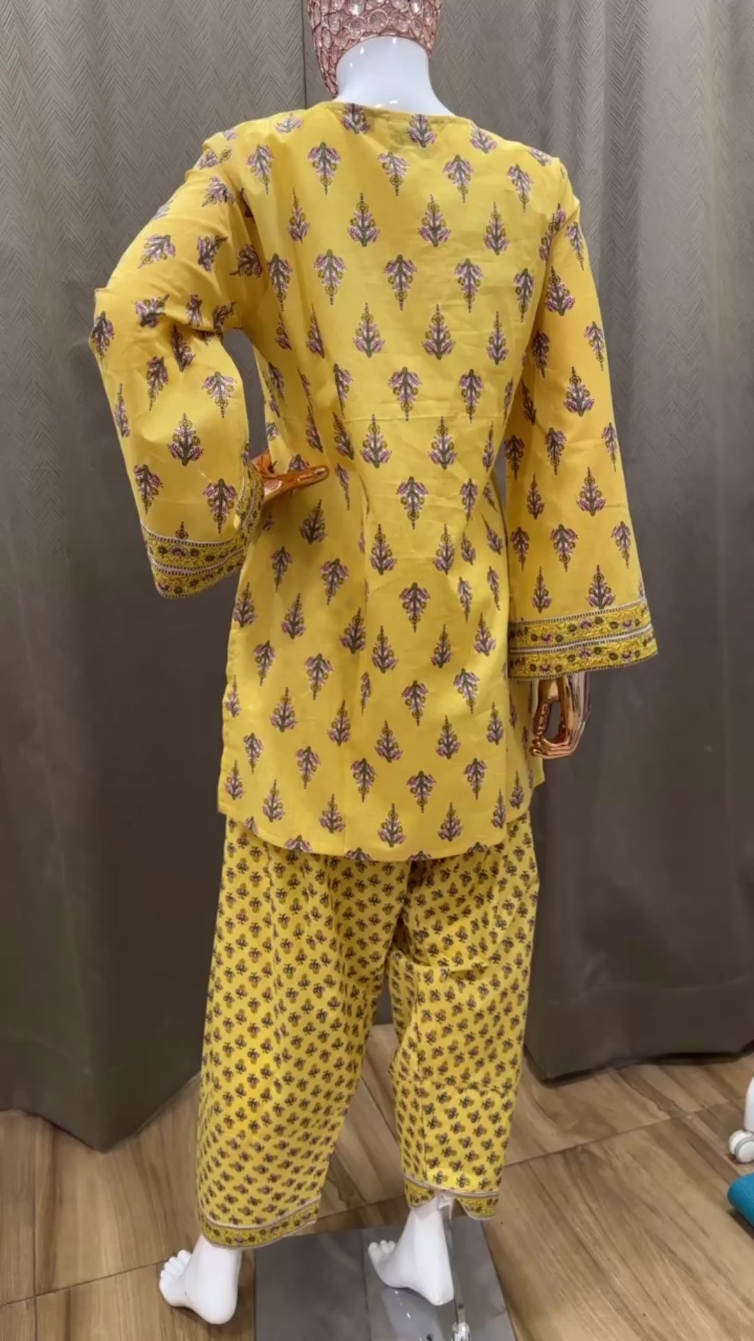 Yellow Farsi salwar dual tone Co-ord