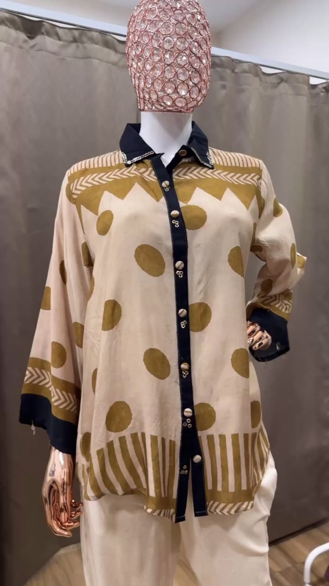 Yellow Crepe shirt
