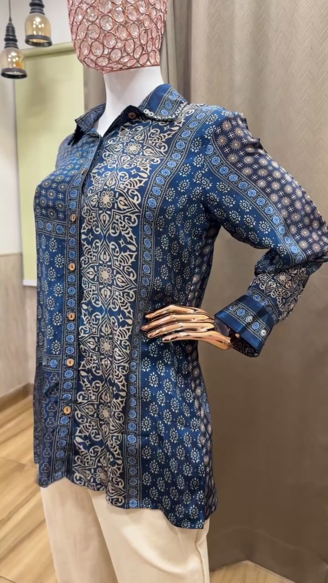 Blue Crepe shirt