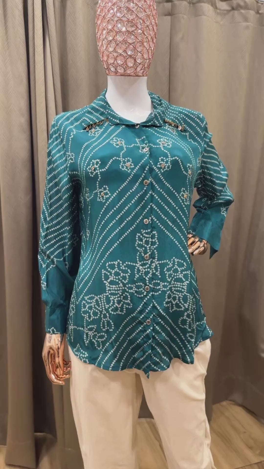 Bandhani Crepe shirt